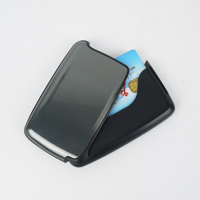 Gampang Buka RFID Blacking Aluminium Card Holder Lalaki Dompét