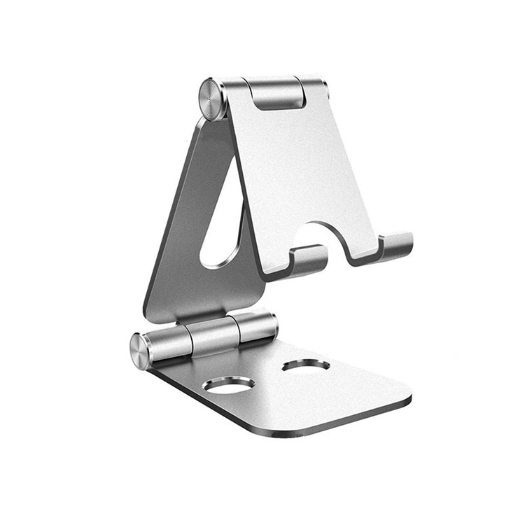 Folding Aluminium Desktop Phone Stand Holder kalawan Multi-Angle Rotation